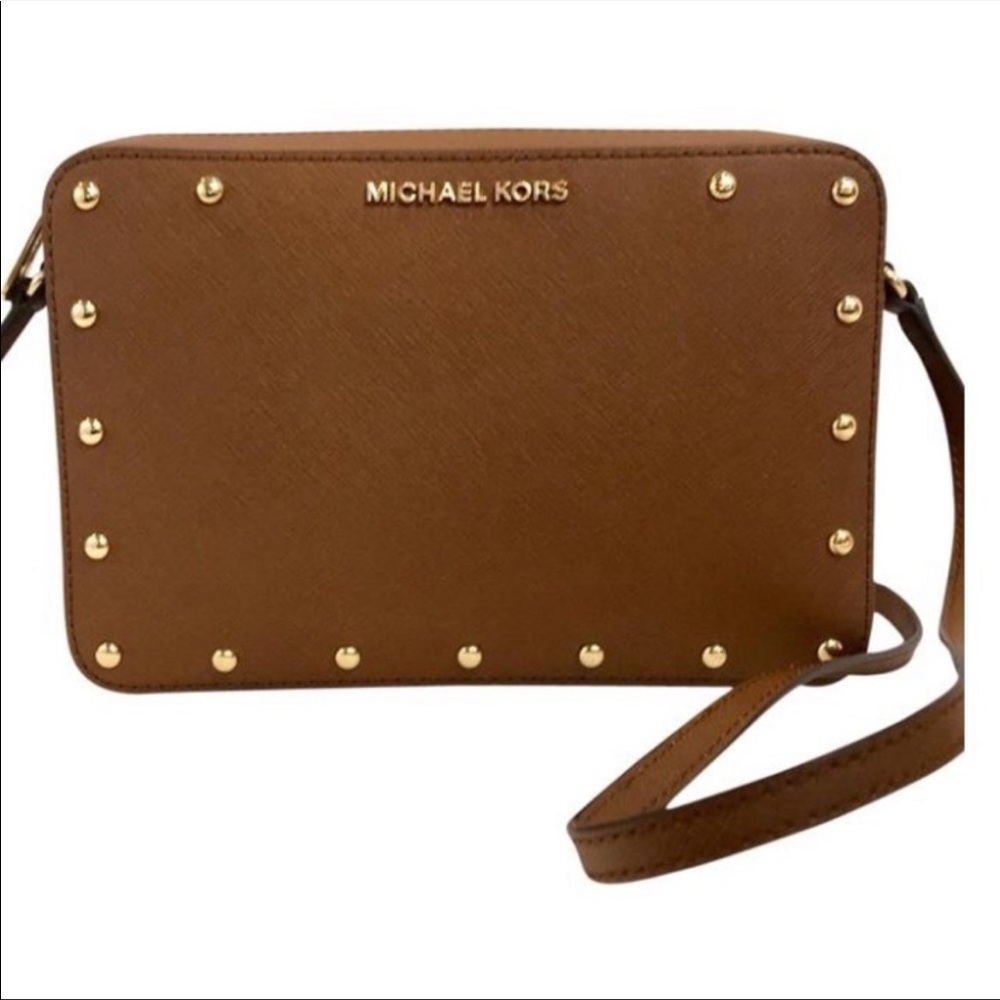 Brown Studded MK crossbody